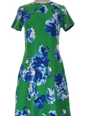 Floral Green and Blue Dress